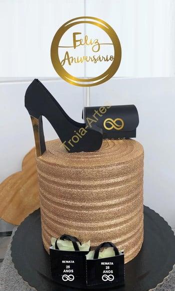 Arquivo de Corte Topo de Bolo Luxo Bolsa Sapato Mulheres