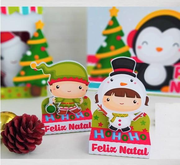 Porta Bis Duplo Natal Infantil - Arquivo de Corte Silhouette