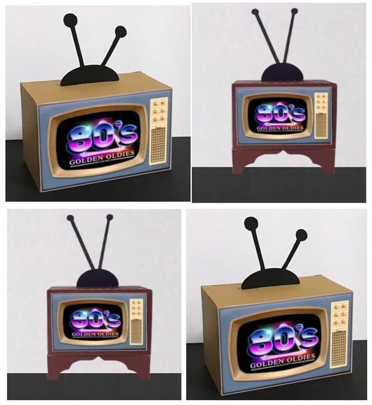 Caixinha Tv Retrô Vintage Anos 80 Arquivo Silhouette
