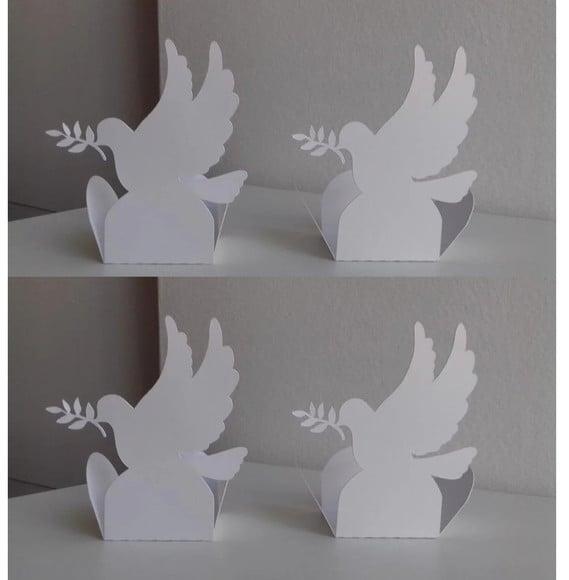 Forminhas para Batizado Pombas - Arquivo Silhouette