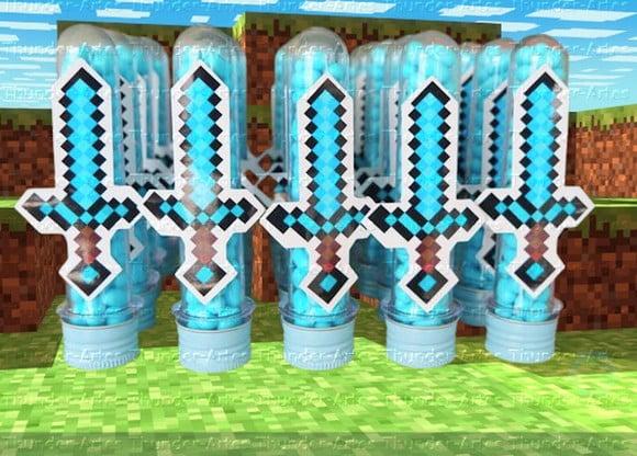 Arquivo Silhouette Aplique Tubete Espada Minecraft
