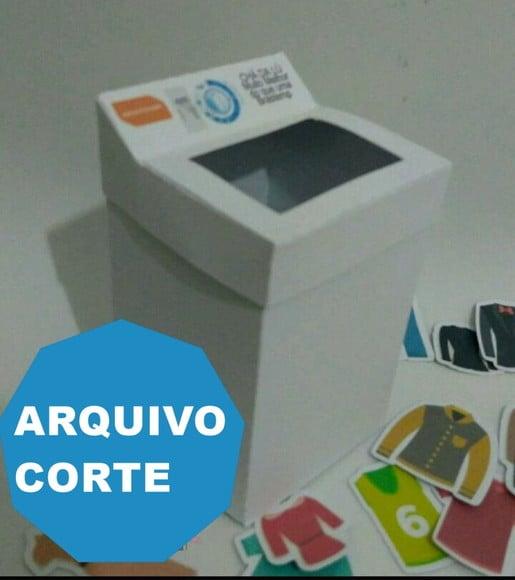 Arquivo Silhouette Caixinha Maquina de Lavar