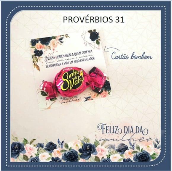 Arquivo Silhouette CARTÃO BOMBOM PROVÉRBIOS