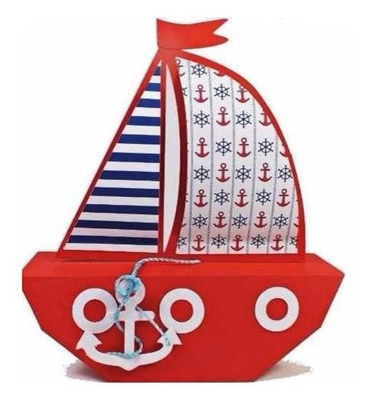 Arquivo de Corte Silhouette Caixa Barco a Vela