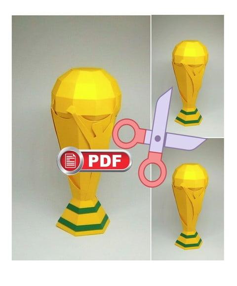 Centro de Mesa Troféu Copa do Mundo Arquivo pdf Tesoura