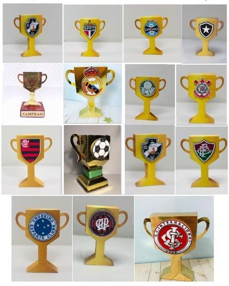 Arquivo Silhouette Kit Taça Trofeu Futebol