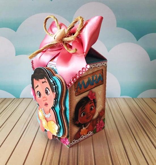 Arquivo Silhouette Caixa Milk Moana baby