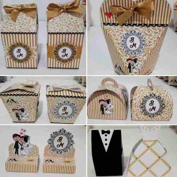 Arquivo Silhouette Kit Casamento Dourado