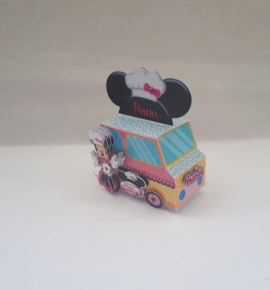 Arquivo De Corte Caixa Trailer Carro Confeitaria Minnie