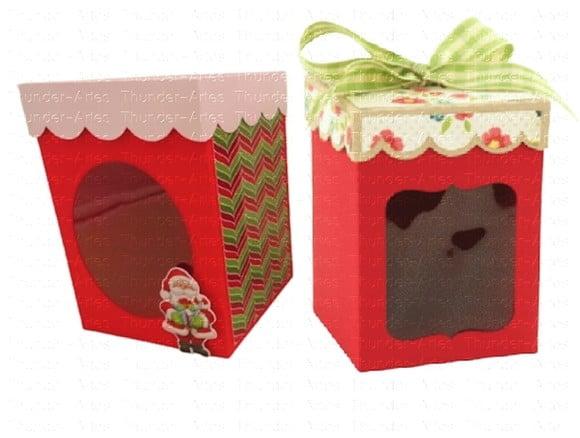 Arquivo de Corte 02 Caixas Mini Panetone Natal