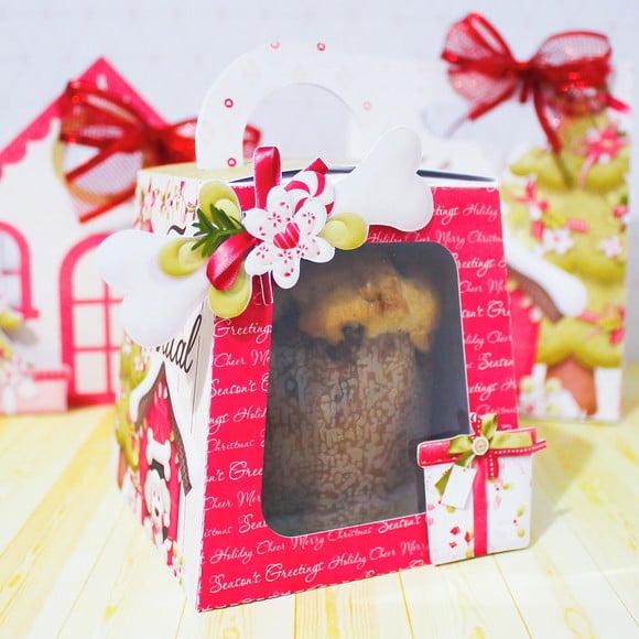 Molde para Corte Caixa Mini Panetone (80g) Natal