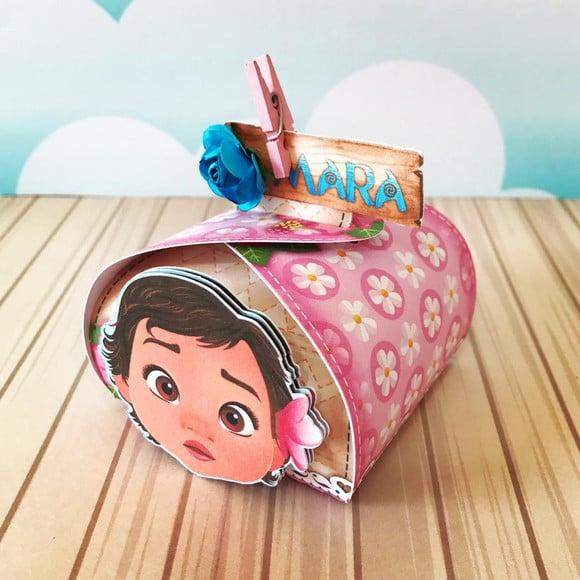 Arquivo Silhouette Caixinha Bem Casado Moana
