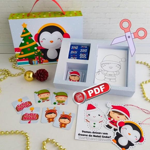 Arquivo pdf Kit Diversão Natal Crianças para Tesourete