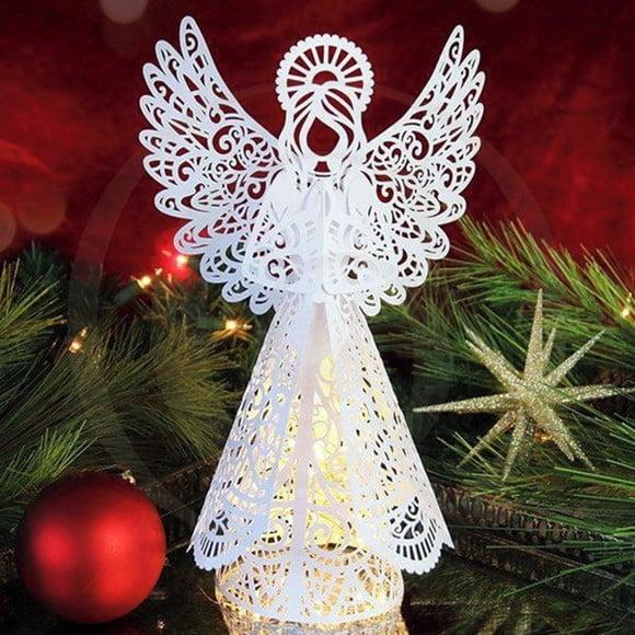 Arquivo Silhouette Luminária Anjinho Decoração Natal