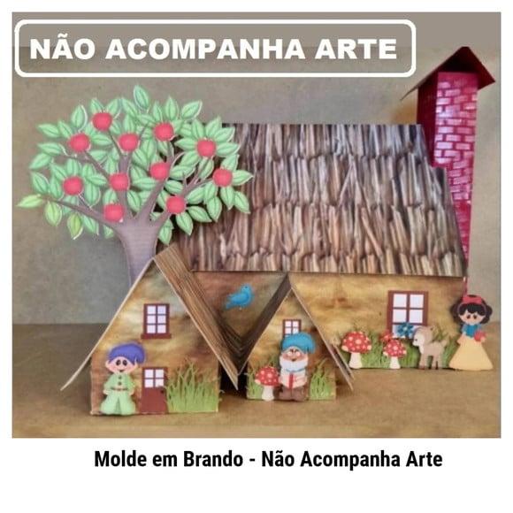 Arquivo Silhouette Casa do 7 Anões 3d Branca de Neve