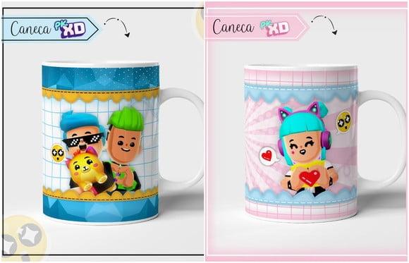 Estampa para Canecas PKXD Menino e Menina