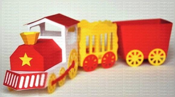 Arquivo de Corte Silhouette Trem Trenzinho de Papel
