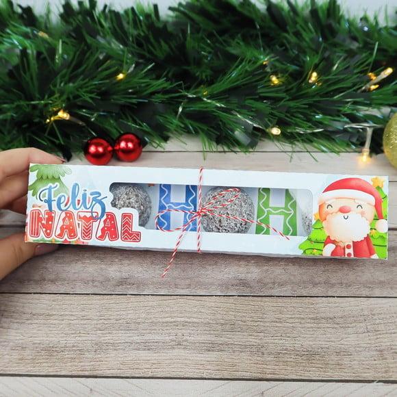 Arquivo de Corte Caixa para 3 Doces Natal
