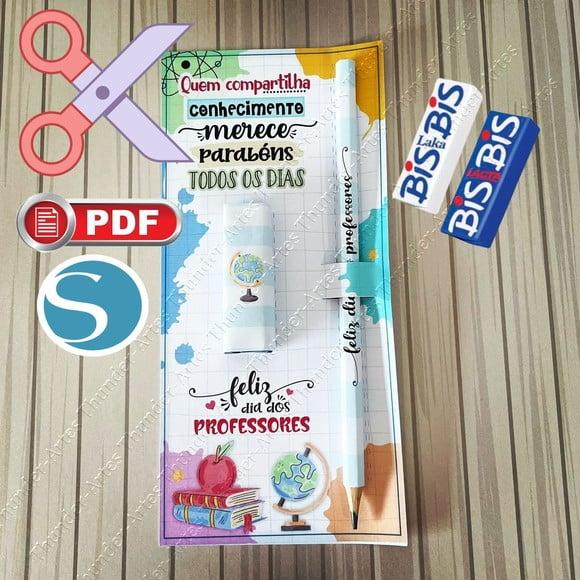 Arquivo pdf e Studio Cartão Bis e Lápis Dia dos Professores