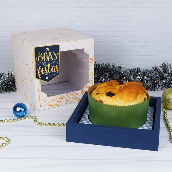 Arquivo Studio Caixa Panetone 400g e 500g Ano Novo