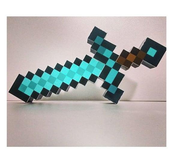 Arquivo Silhouette Espada Grande Ferramenta Minecraf
