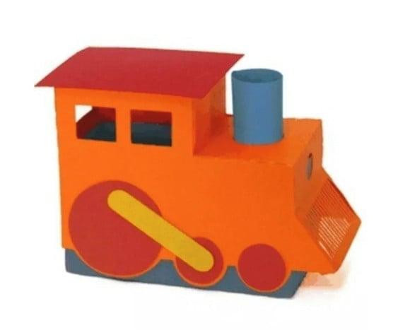 Trem Trenzinho 3d Facil Montar - Arquivo de Corte Silhouette