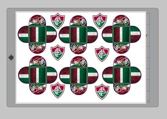 Molde Digital para Silhouette Forminhas Futebol Fluminense
