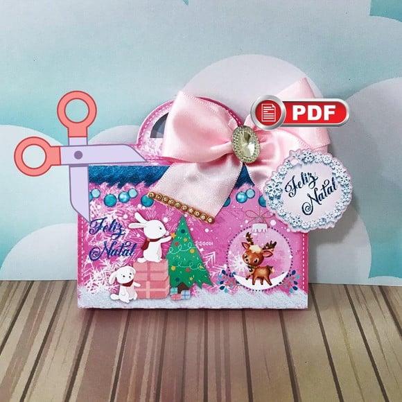Arquivo pdf Embalagem Kit Kat Natal para Tesourete