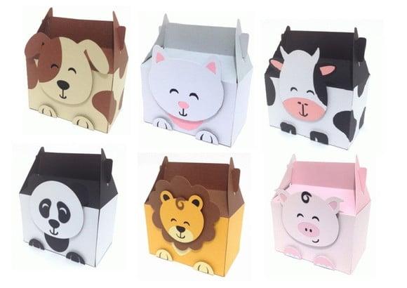 Arquivo Silhouette Caixinhas mini animais