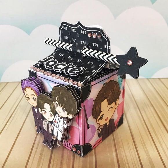 Arquivo de Corte Caixa Canudo Porta Palitinho Bts