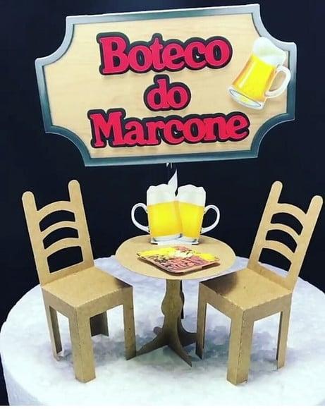 Arquivo Silhouette Kit Boteco Mesa e Cadeiras