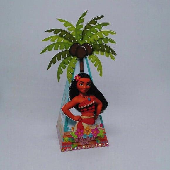 Arquivo Silhouette Caixinha Piramide Moana