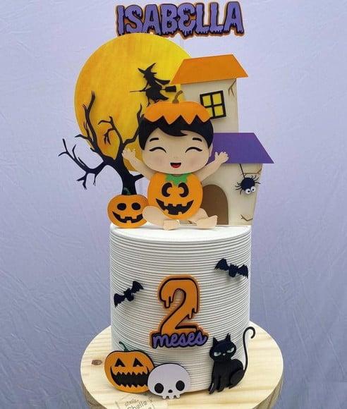 Topo de Bolo Camadas Halloween Arquivo Studio