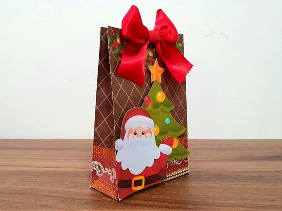 Molde para Corte Sacolinha Natal