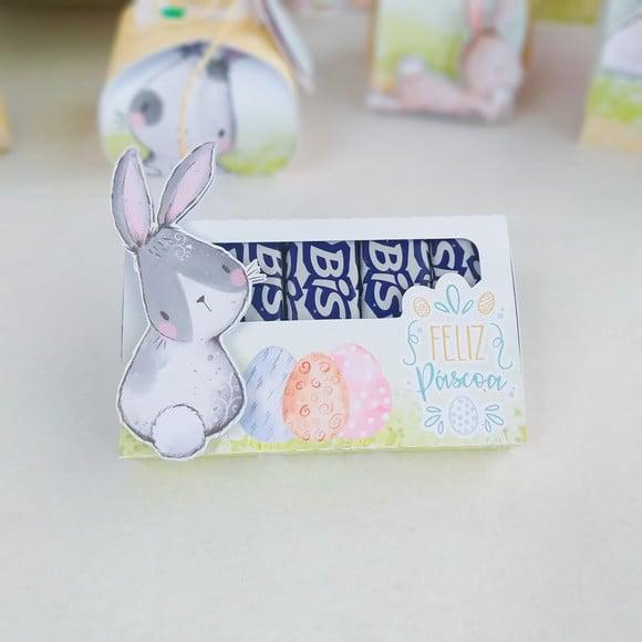 Arquivo de Corte Caixa 5 Bis Páscoa Coelhos