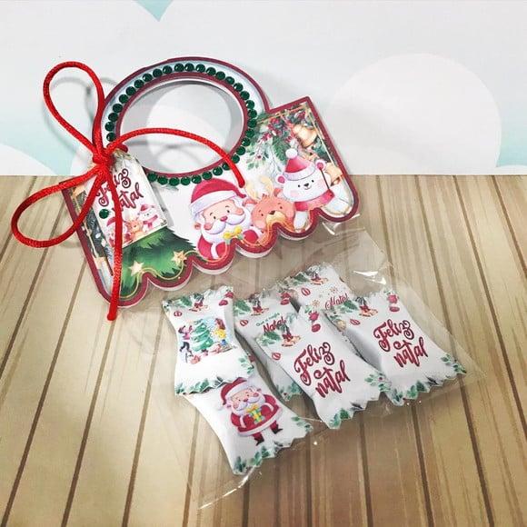 Arquivo de Corte Lapela com Bombons Natal