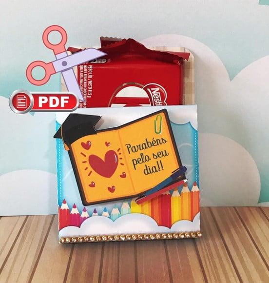 Arquivo em pdf Porta Kit Kat Dia dos Professores