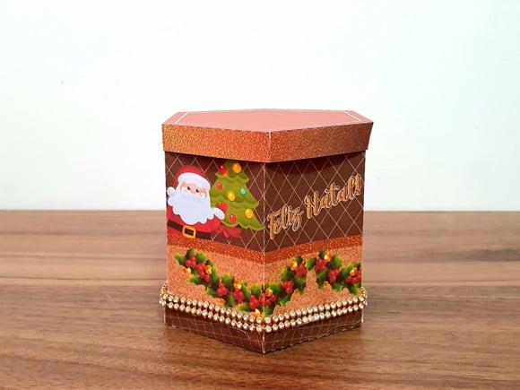 Molde para Corte Caixa Panetone 250g Natal