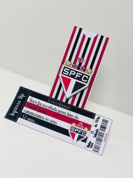 Arquivo de Corte Convite Ingresso Futebol São Paulo