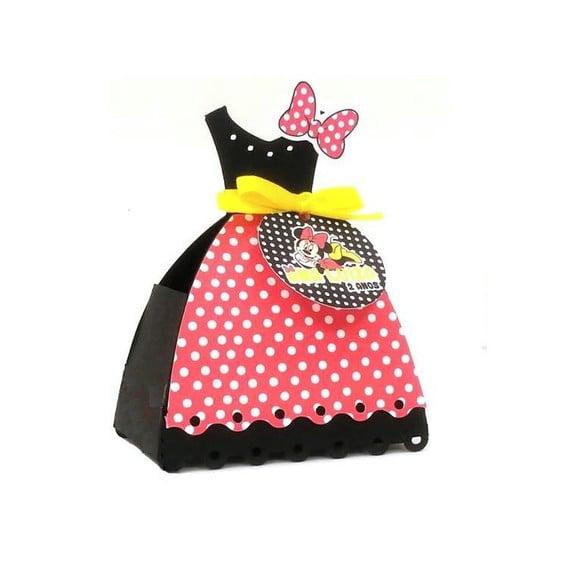 Arquivo Silhouette Caixinha Vestido Minnie