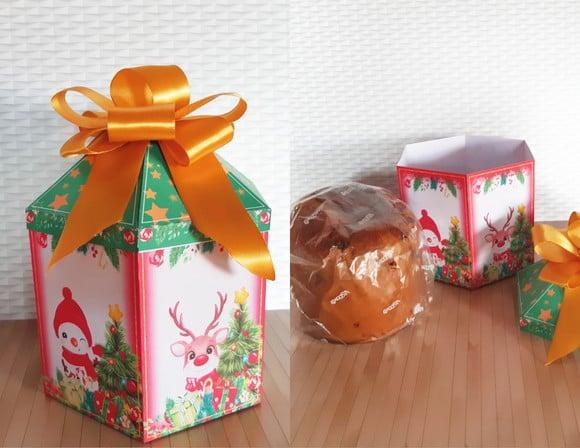 Arquivo Silhouette Caixa Panetone 400gr Natal