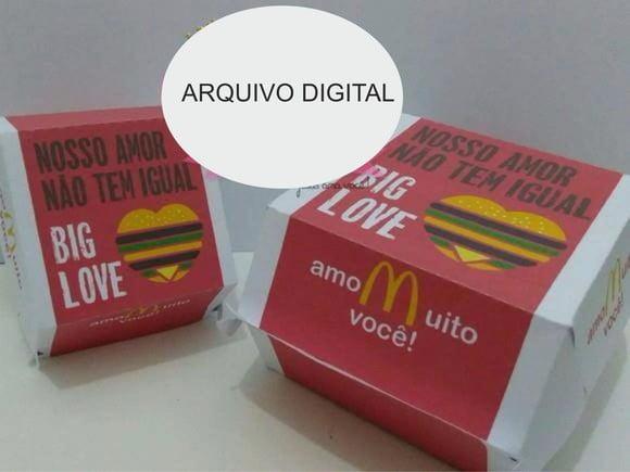 ARQUIVO DIGITAL Silhouette Caixa Sanduiche Big Love namorad