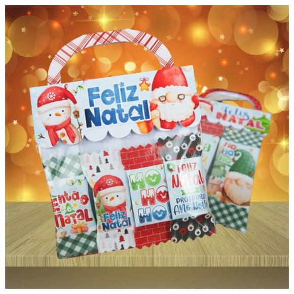 Arquivo de Corte Lapela e Embalagem Balinhas Natal