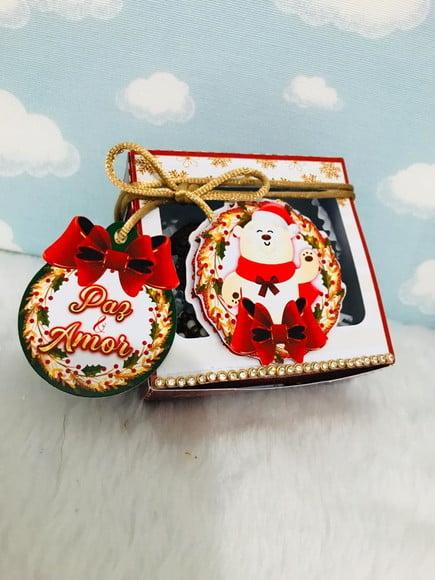 Arquivo de Corte Caixa para 4 Doces Natal