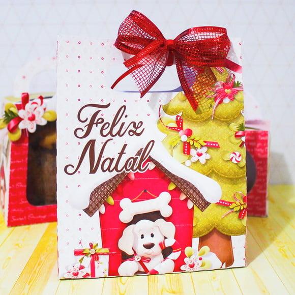 Molde para Corte Sacolinha Presente Natal