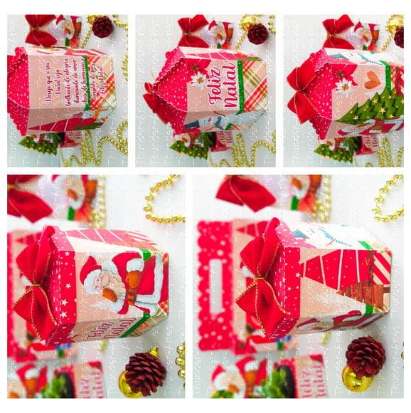 Arquivo de Corte Caixa Panetone (250g e 500g) Natal