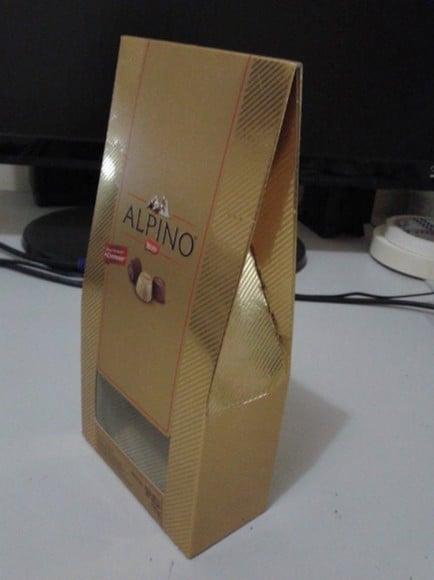 Arquivo Silhouette Caixinha Chocolate Alpino Visor