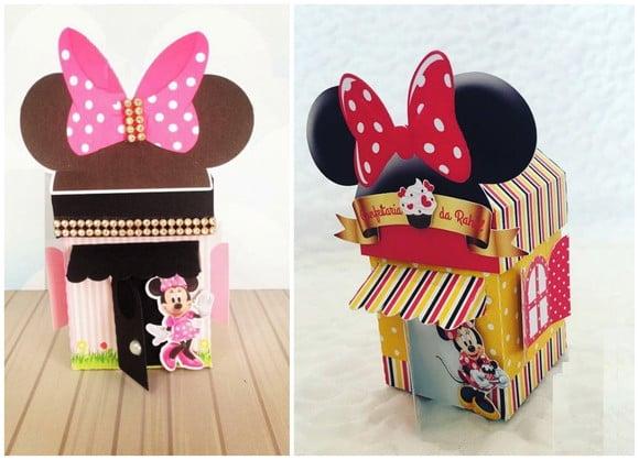 Arquivo Silhouette Caixa Casinha Minnie