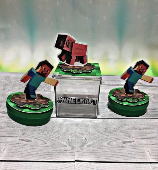 Arquivo Silhouette Aplique Acrílica e Latinha Minecraft