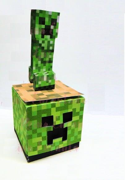 Arquivo Silhouette Caixa Cubo Minecraft
